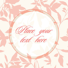 Flower frame. Vector floral illustration