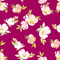 Watercolor flower pattern