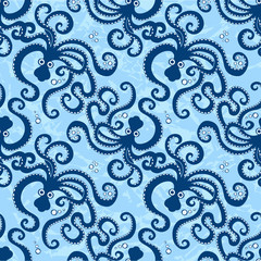 Sea pattern with octopus