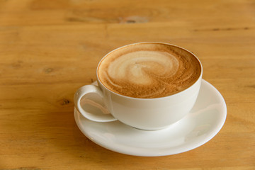 latte coffee on the table
