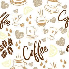 Coffee seamless pattern