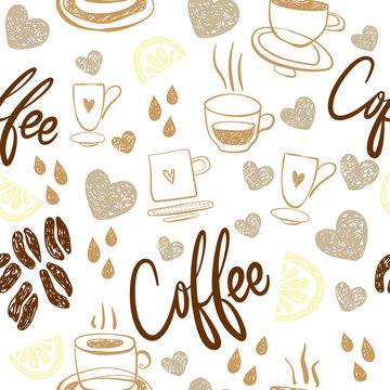 Coffee seamless pattern © Karma