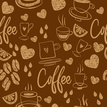 Coffee seamless pattern © Karma