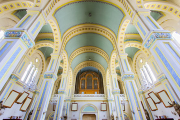 Fototapeta na wymiar Ceiling of church interior