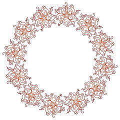 Circular floral ornament Mehndi Henna Tattoo Mandala, Yantra