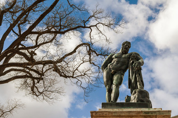 Hercules statue in the park Tsarskoye Selo, Russia..