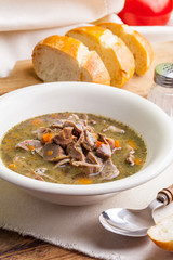 Chicken gizzards stewed.