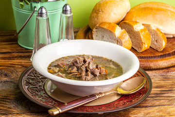Chicken gizzards stewed.