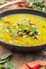 Green pork Curry , Thai cuisine