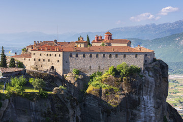 Fototapeta na wymiar Agios Stefanos Monastery at the complex of Meteora monasteries in Greece