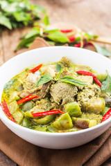 Green pork Curry , Thai cuisine