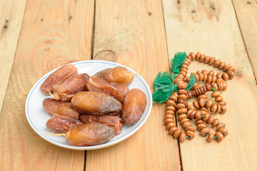 date palm on the wood.