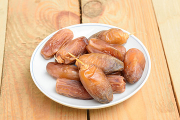 date palm on the wood.