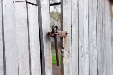 lock in a wooden shed