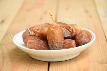 date palm on the wood