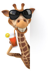 Naklejka premium Fun giraffe