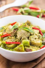 Green pork Curry , Thai cuisine