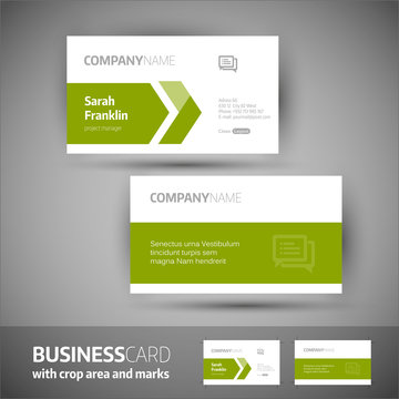 Business card template - elegant vector illustration