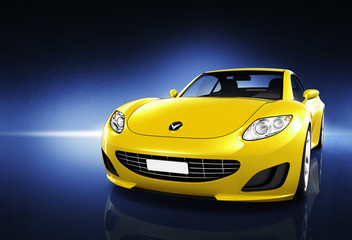 Naklejka premium Comtemporary Car Elegance Vehicle Transportation Luxury Performa