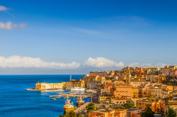 Obraz na płótnie Canvas Medieval town and port of Gaeta on the Mediterranean sea, Italy