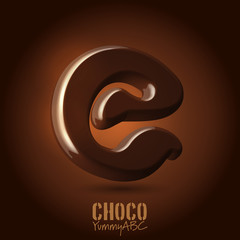 Chocolate vector dark 3d typeset