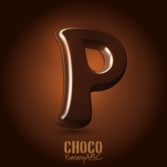 Chocolate vector dark 3d typeset