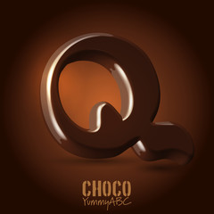 Chocolate vector dark 3d typeset