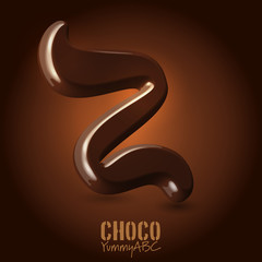 Chocolate vector dark 3d typeset