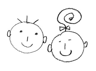 Gesicht zwei Junge Mädchen