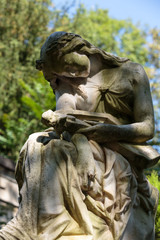 Tomb of Frederic Chopin, famous Polish composer, at Pere Lachaise cemetery in Paris, France