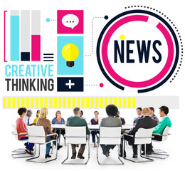 News Media Global Communication Publication Concept