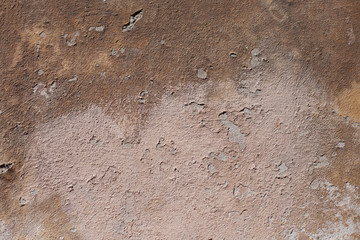 old textured background of destroyed brown wall