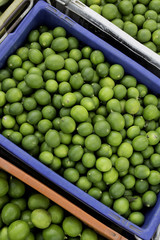 Fresh green limes on the market.