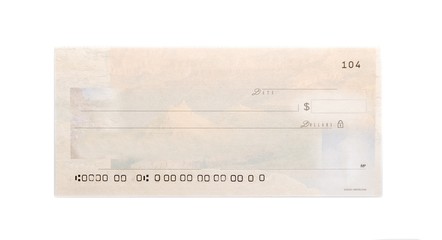 Check, Bank Account, Single Object.