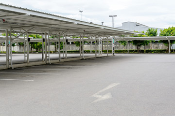 Outdoor Empty car parking lot