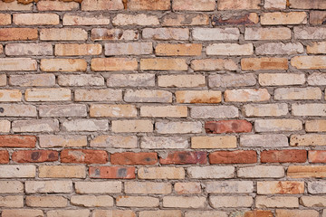 Obraz premium Close-up photo of orange brick wall