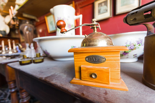 Wooden cofee grinder