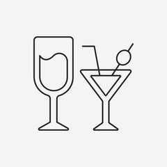 champagne line icon