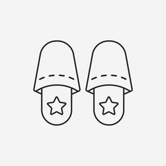 Slippers line icon