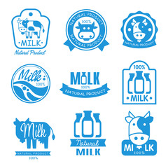 Blue and White Milk Symbols