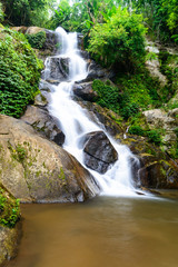 Huay Kaew Waterfall, Paradise waterfall in Tropical rain forest © Kittiphan