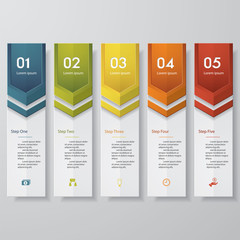 Design clean number banners template/tags or website layout. Vector.