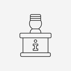 hotel bellman line icon