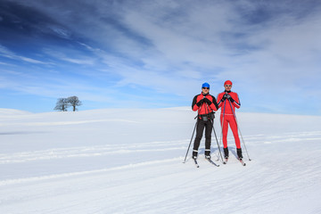 cross-country skiing