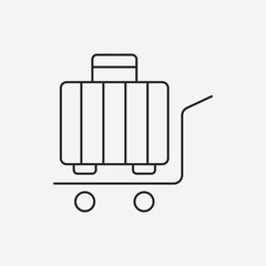 suitcase line icon