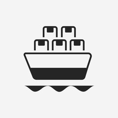 logistics ship icon