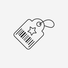 Barcode Label line icon