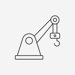 Crane line icon