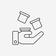 logistics freight line icon