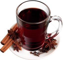 Mulled Wine, Tea, Wine.